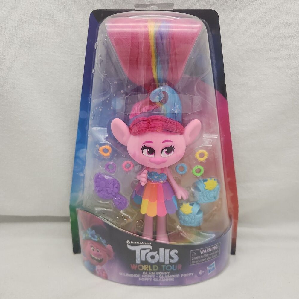 Doll DreamWorks Trolls World Tour Glam Poppy Fashion Accessories Hasbro NEW